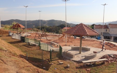 Nova área de lazer está sendo construída no Loteamento Colinas de Serra Negra