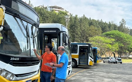 Veículos de transporte escolar de Serra Negra recebem vistoria para garantir segurança dos alunos