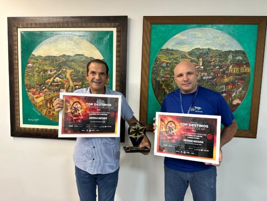 Serra Negra conquista Prêmio Top Destinos Turísticos na categoria 'Turismo de Compras'