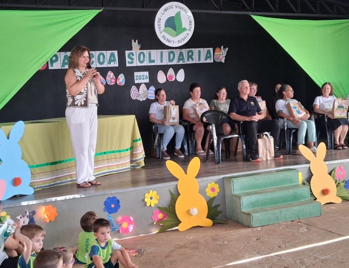 Páscoa Solidária do Colégio Libere Vivere arrecada doações para entidades assistenciais do município