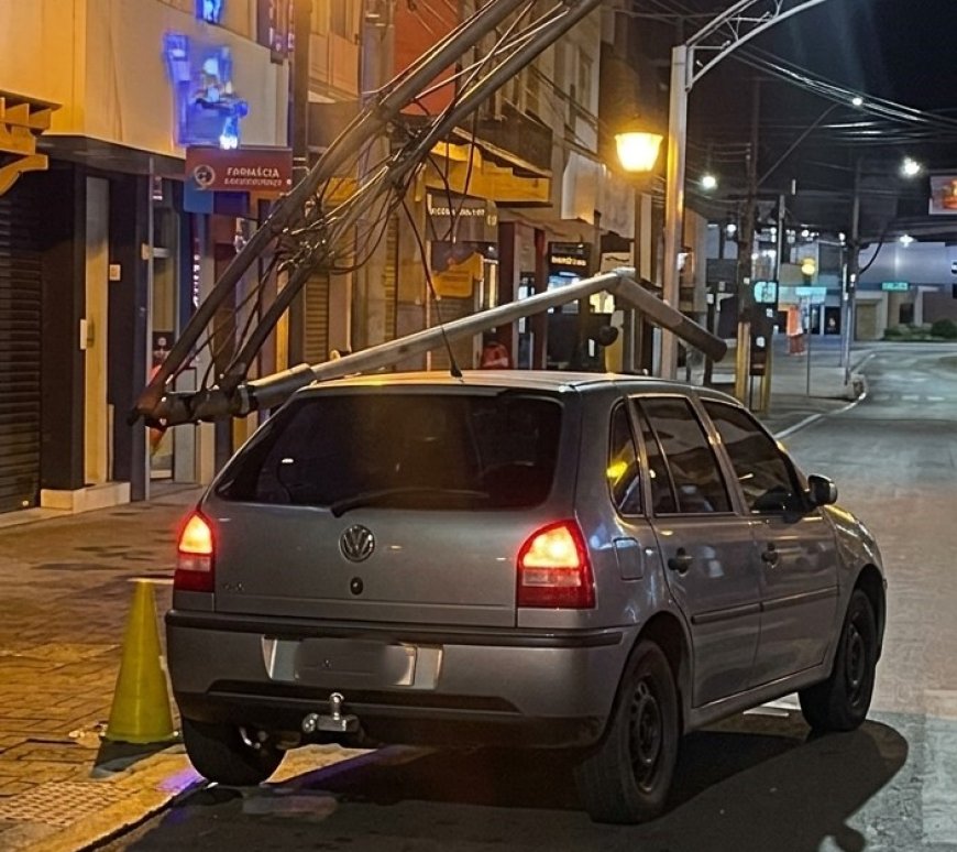 GCM identifica motorista que atingiu estrutura de arco no Centro de Serra Negra